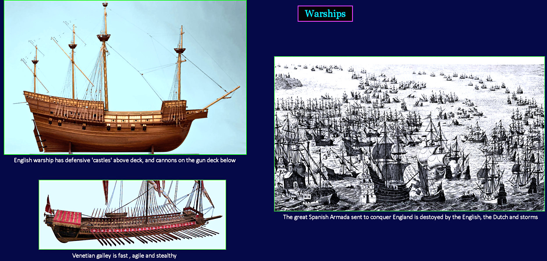 Medieval warships and galleys